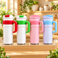 Insulated Tumbler with Handle & Straw