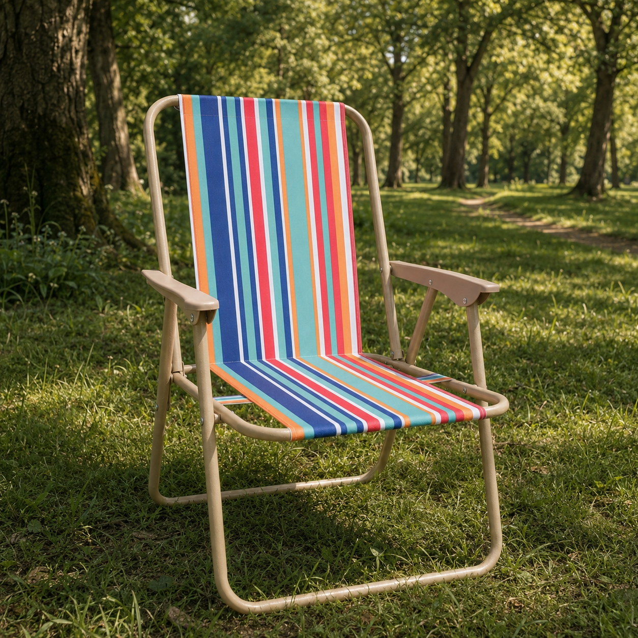 Folding Outdoor Chair with Armrests