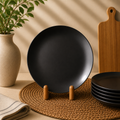 Black Matte Ceramic Plate 10.5 inch