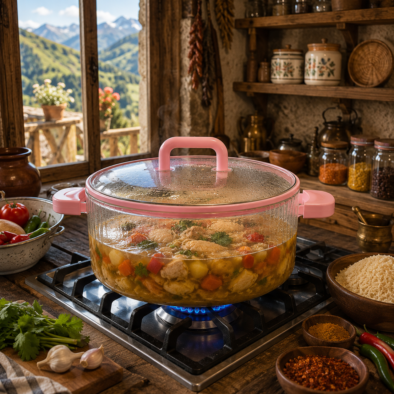 Borosilicate Cooking Pot 3.5L