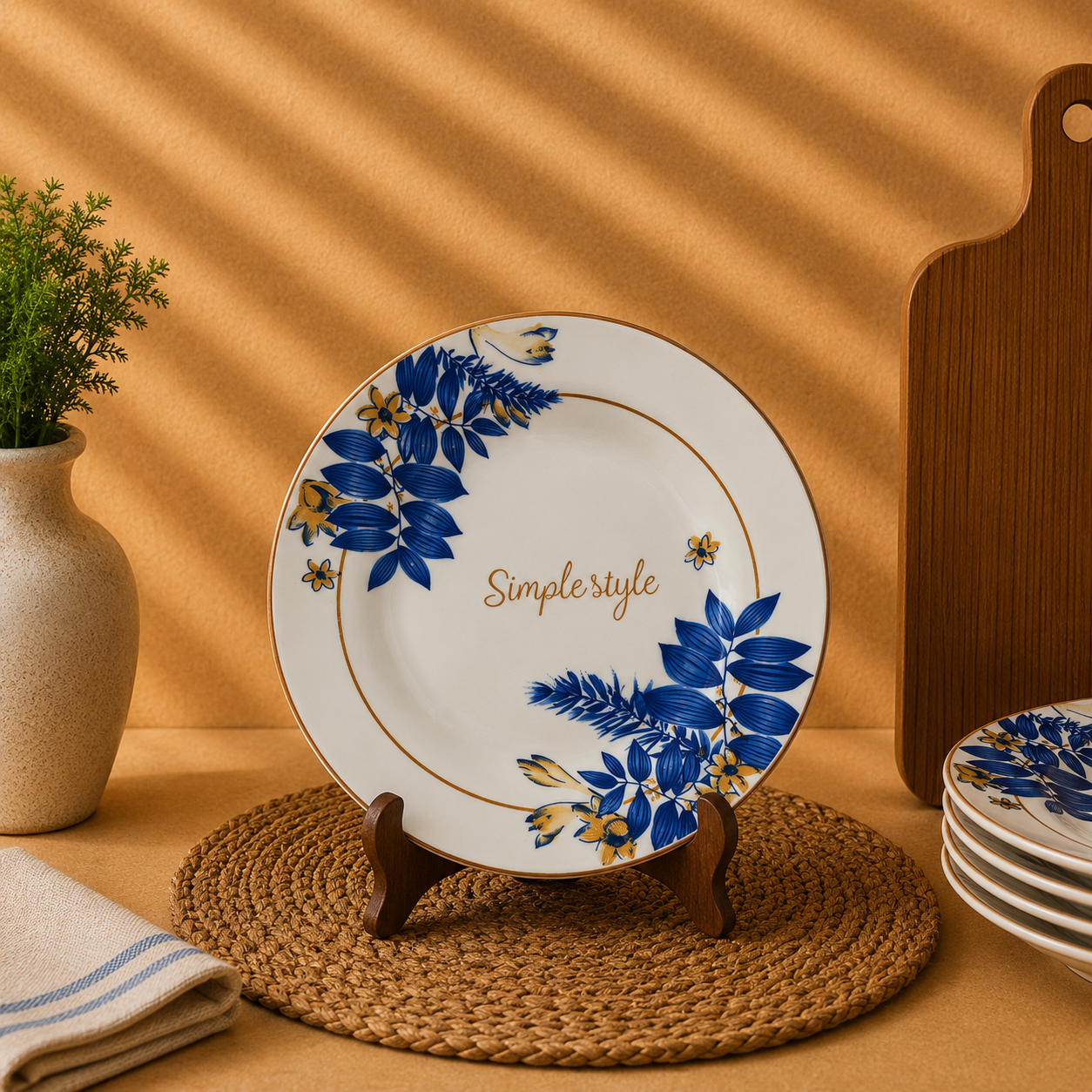 Ceramic Design Plate 22.5cm