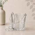 Glass Ice Bucket With Plastic Tong 300ml F15