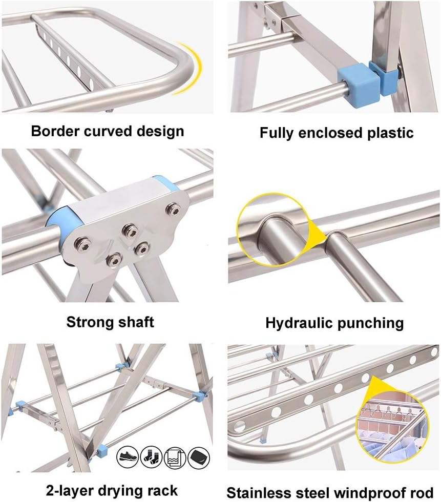 Heavy Duty Stainless Steel Cloth Rack