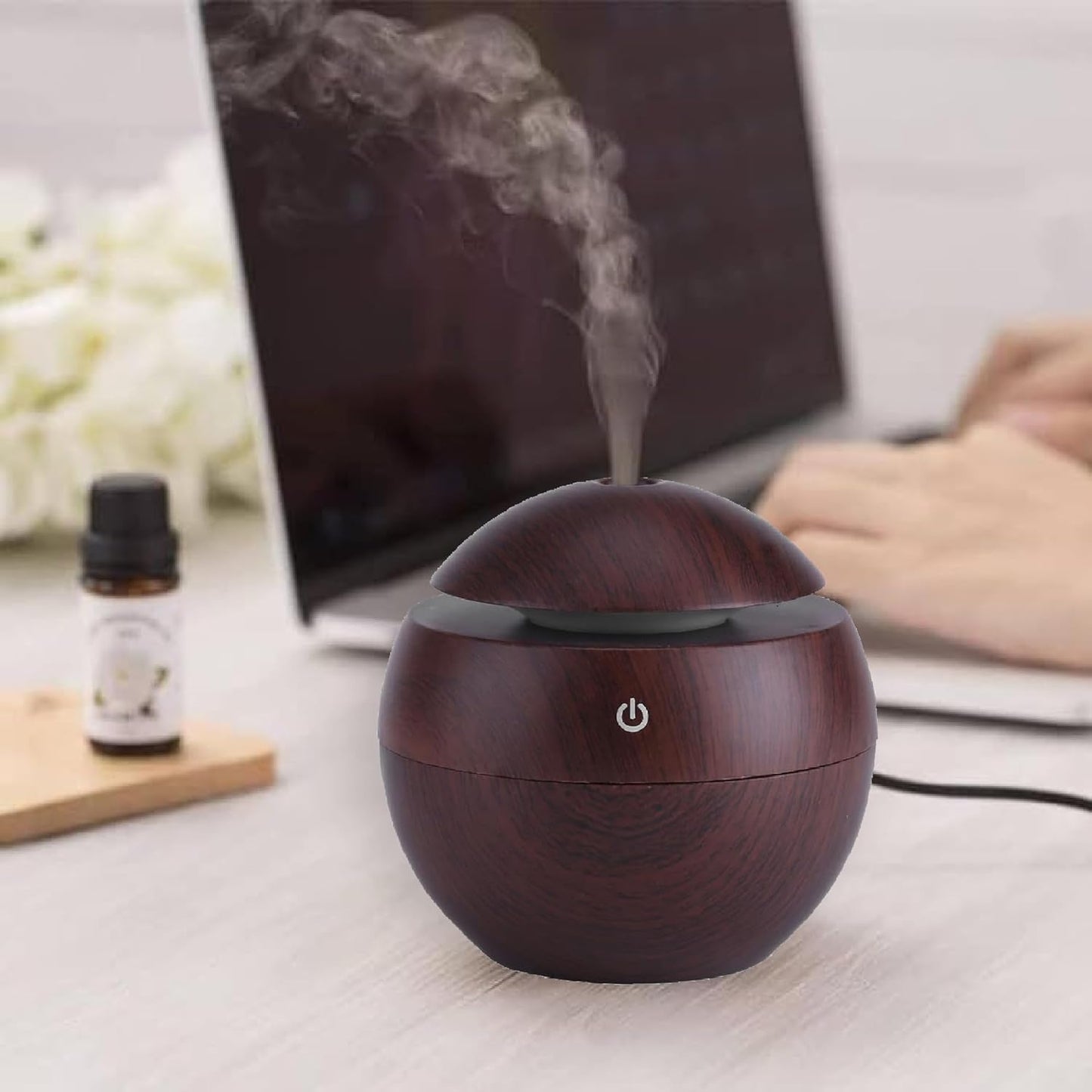 Electric Aroma Diffuser Wood Texture