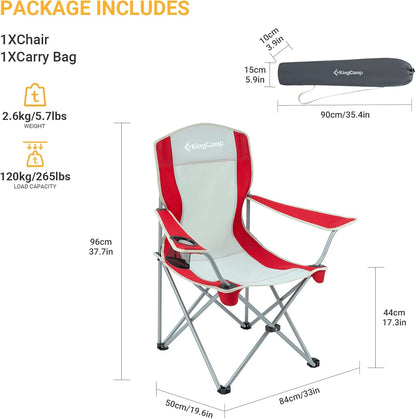 Folding Outdoor Chair with Cup Holder Heavy Duty