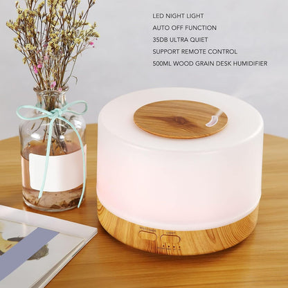 Electric Aroma Diffuser Light Wood Style + Remote