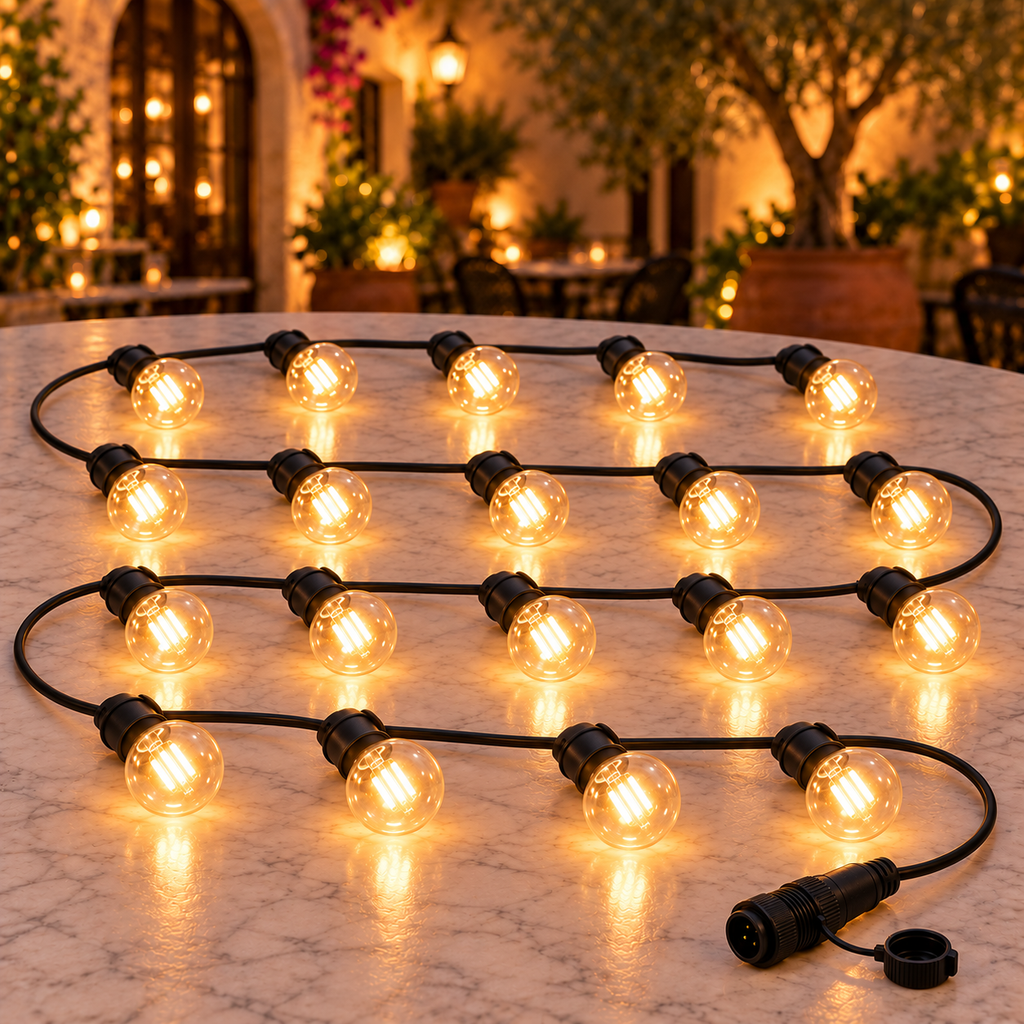 7m Outdoor String Light With End Connector