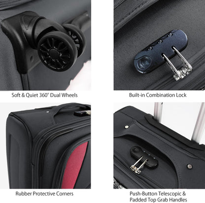 Soft Shell Suitcase with TSA Lock and  Wheel Spinner  30 - 35kg