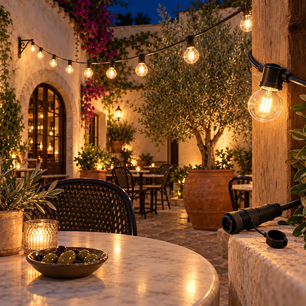 7m Outdoor String Light With End Connector