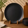 Black Matte Ceramic Plate 11.5 inch