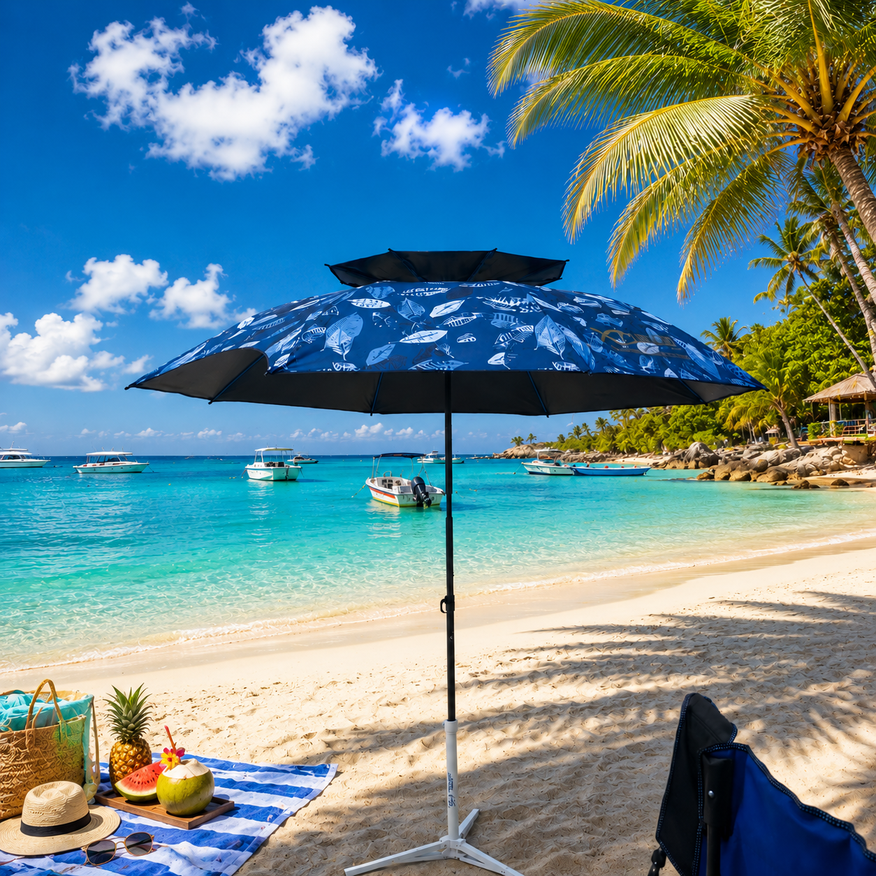 Large Ventilated Beach Umbrella 110cm