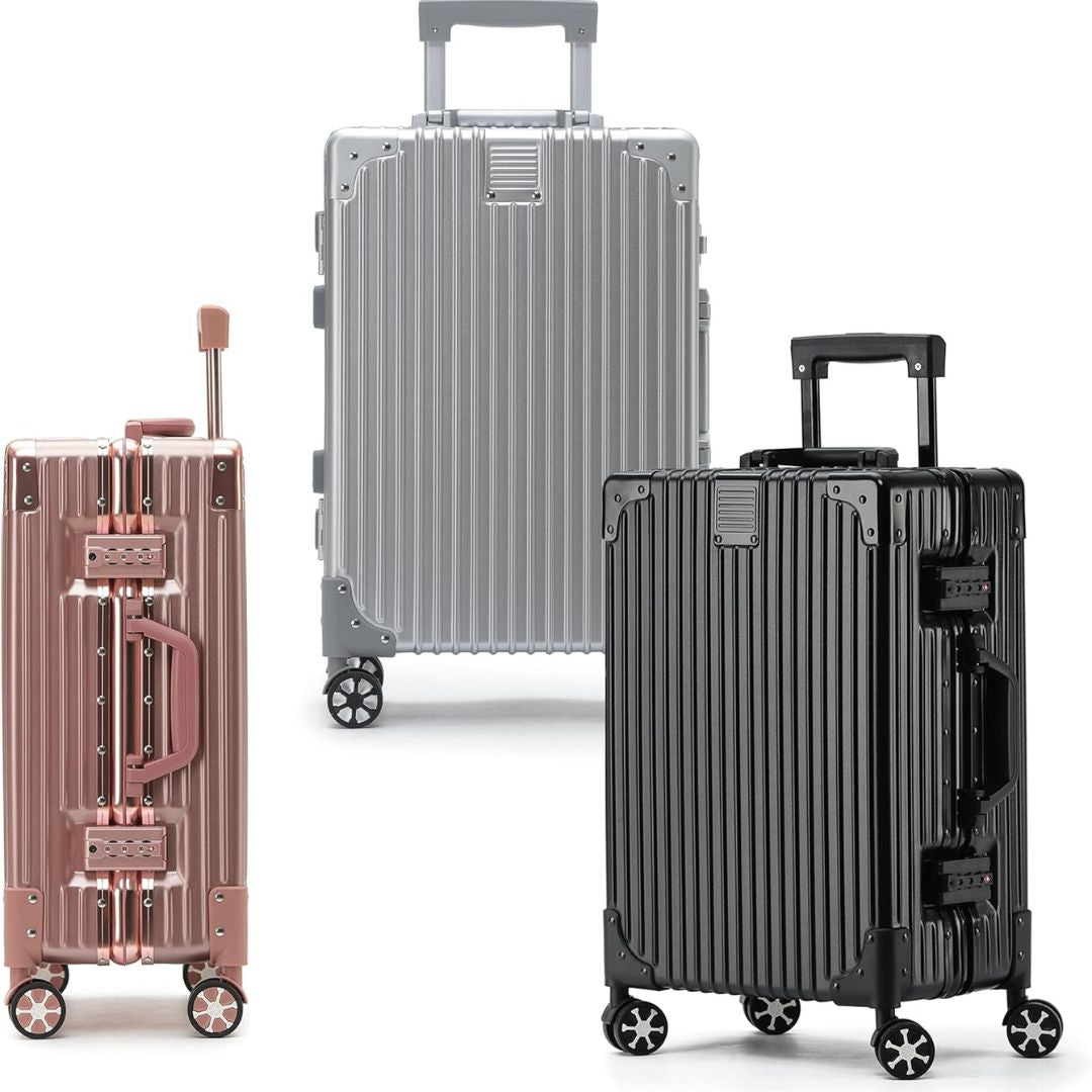 Aluminium Frame Suitcase with Wheels and Double TSA Lock 20 -25kg