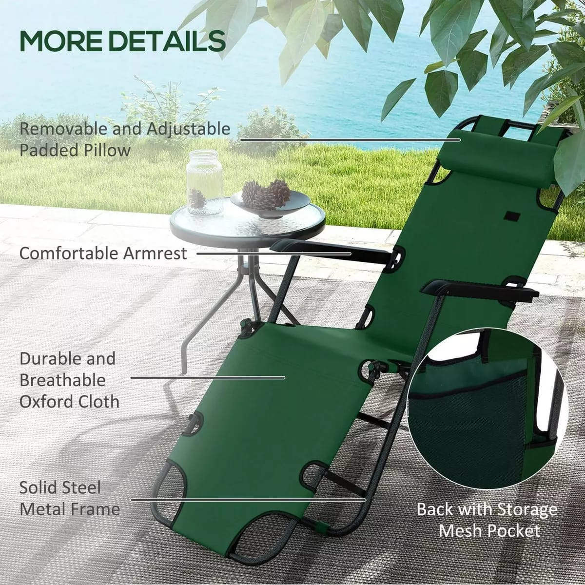 Folding Outdoor Loungers Reclining Chair