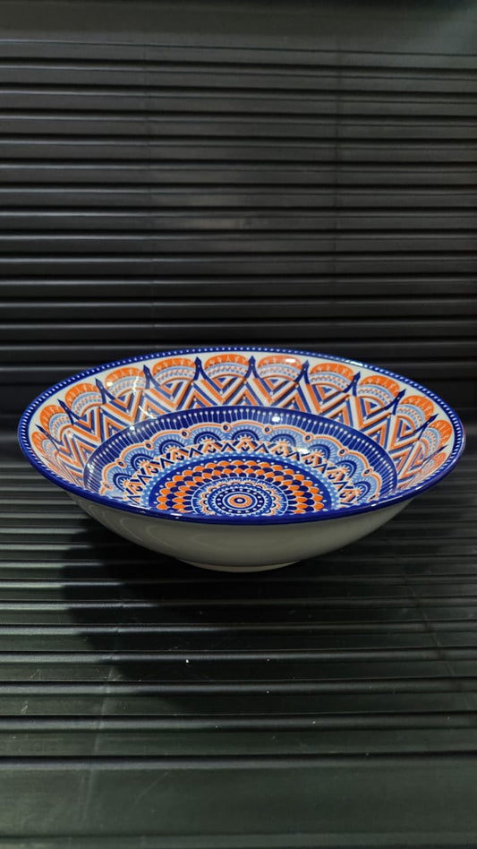 Ceramic Mandala Bowl 23cm Diameter