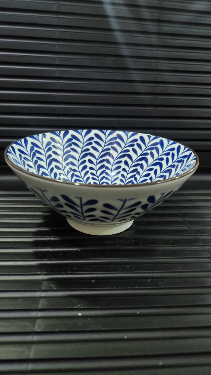 Ceramic Blue Design Bowl 17cm Diameter