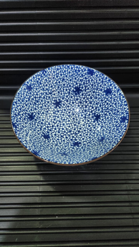 Ceramic Blue Design Bowl 17cm Diameter