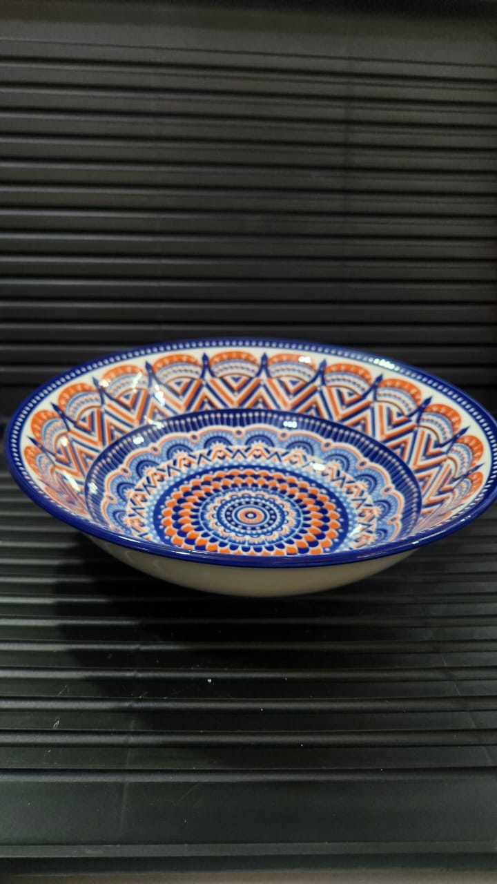 Ceramic Mandala Bowl 25cm Diameter