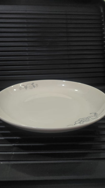 Ceramic Plate With Floral Design 25cm