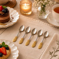 6pcs Tea Spoon With Golden Design