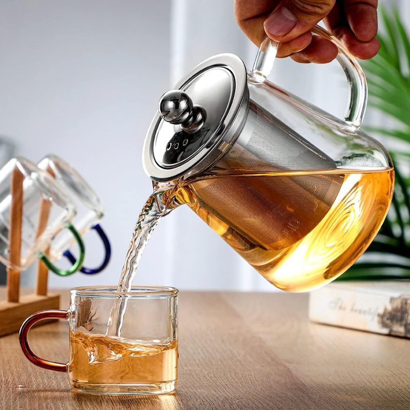 Glass teapot with strainer 1500ml