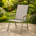 Foldable Outdoor Garden Chair with Armrests