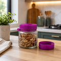 Small Glass Storage Jar with Airtight Lid