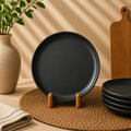 Black Ceramic Plate 10.5 inch