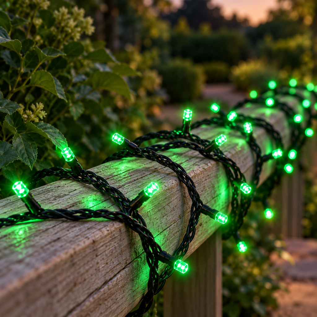 10m Led Black Wire Light with End Connector and Controller Box