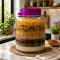 Large Glass Storage Jar with Airtight Lid