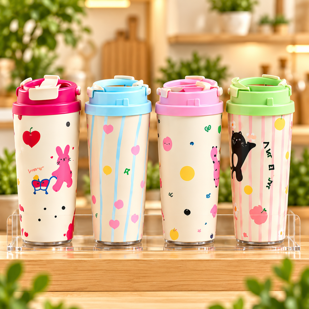 Insulated Tumbler with Handle & Straw