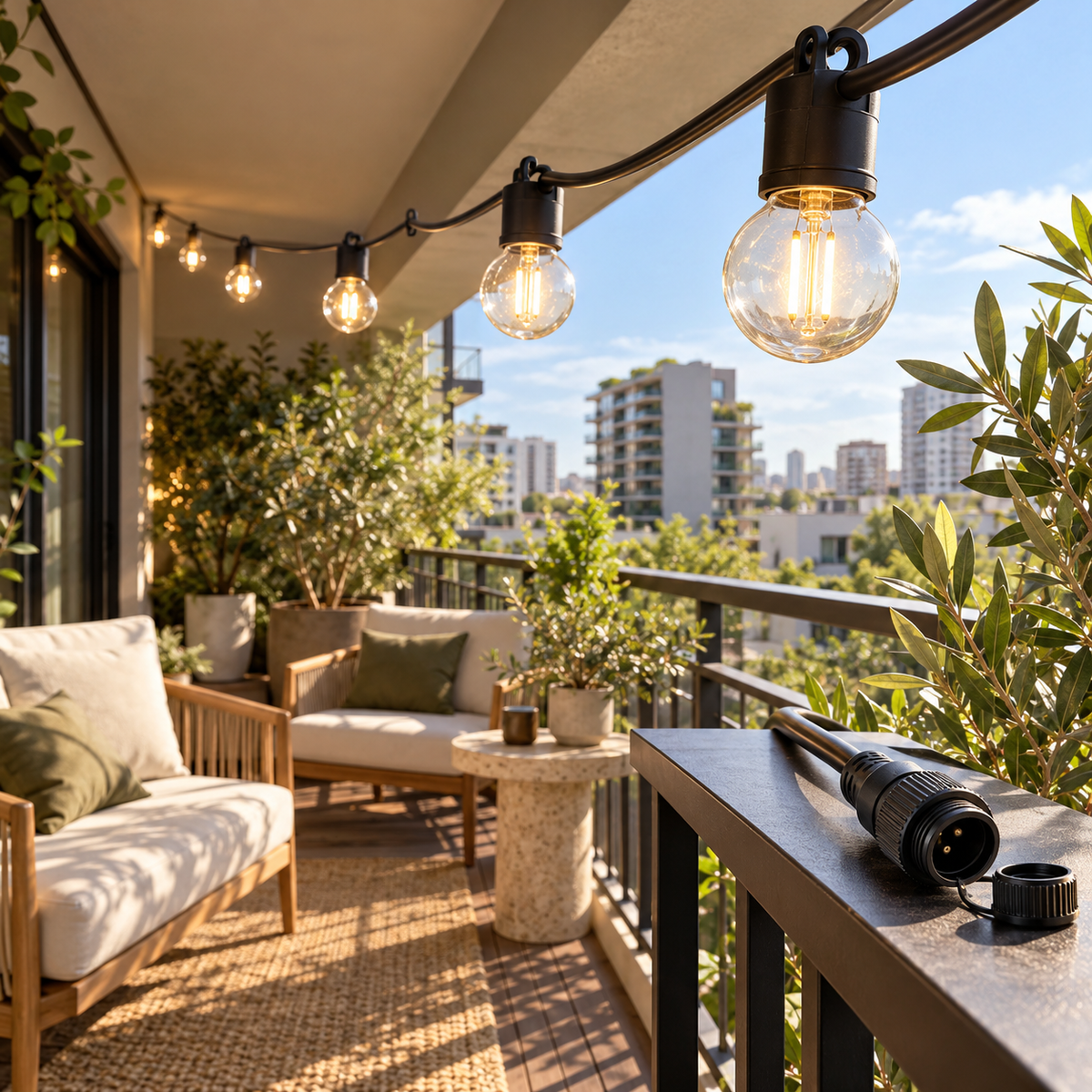 7m Outdoor String Light With End Connector