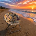 Foldable Floral Moon Chair