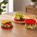 Set of 3pcs Glass Container with Airtight Lids