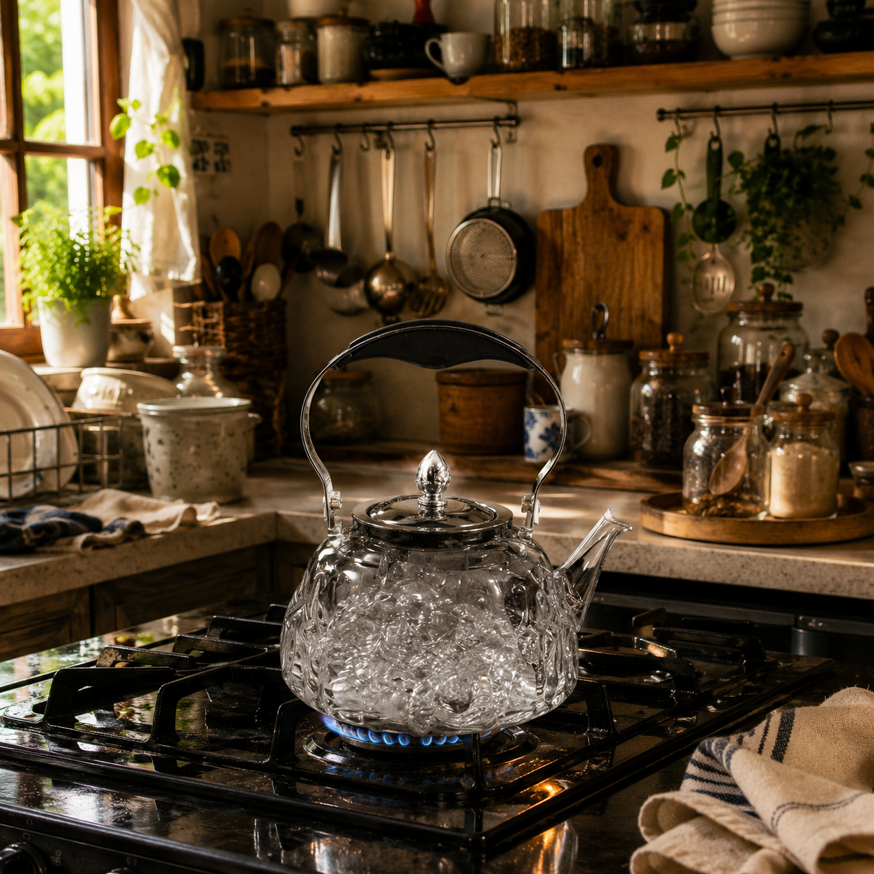 Borosilicate Glass Teapot 1.5L