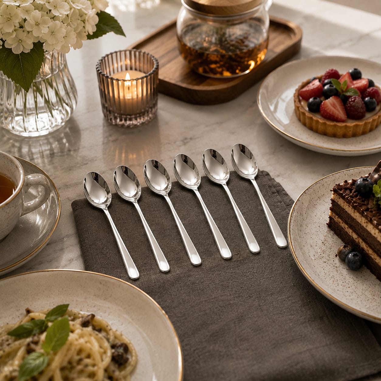 6pcs Table Spoon Cutlery