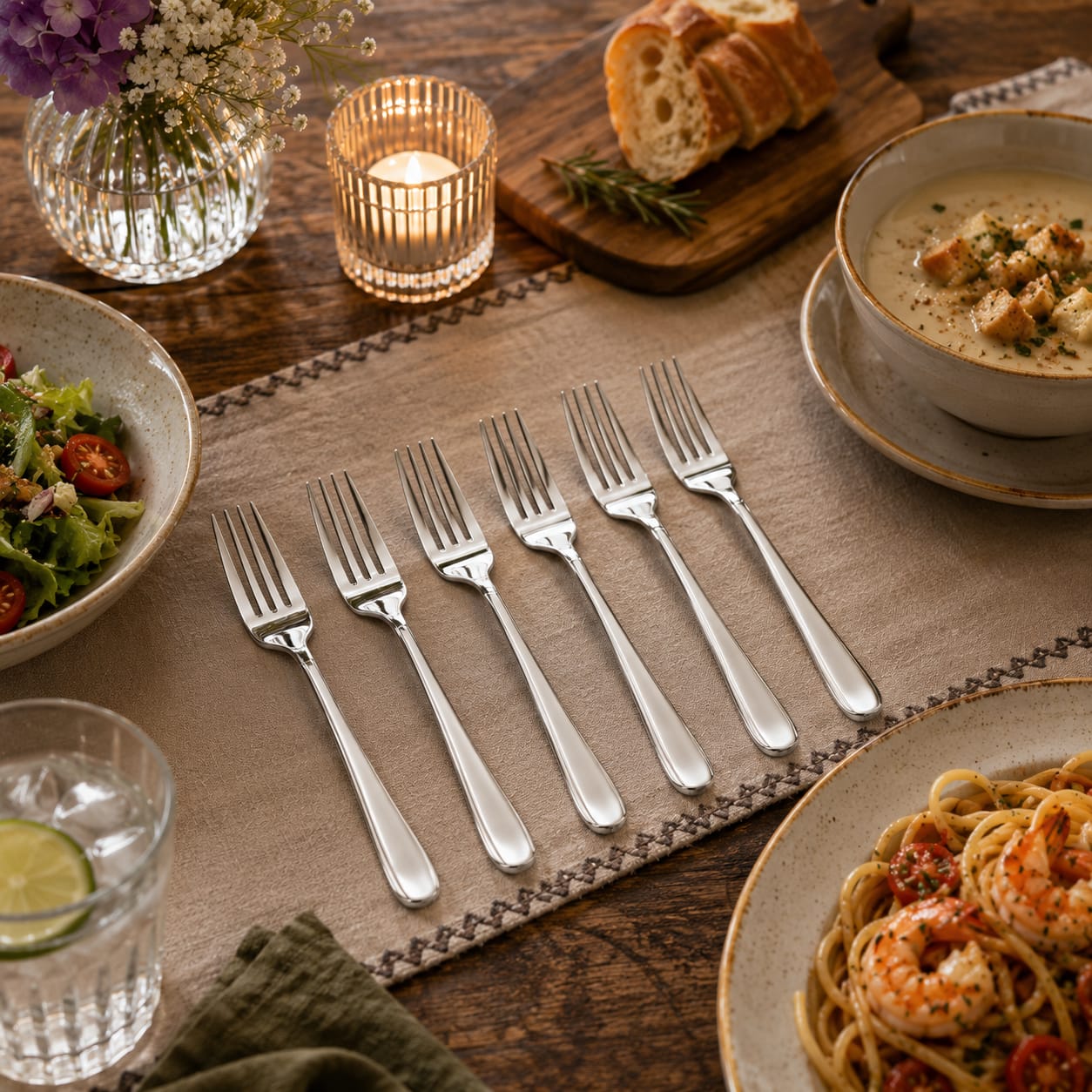6pcs Table Fork Cutlery