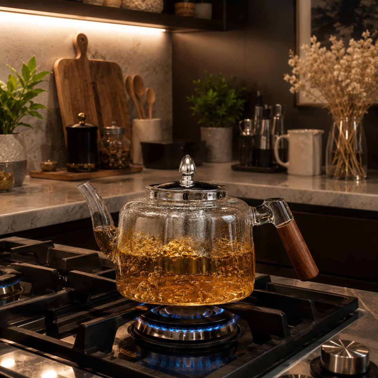 Borosilicate Glass Teapot 1.2L
